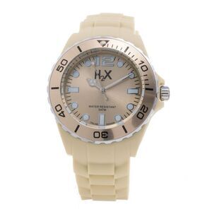 Haurex Silicone Watch Water Resistant Unisex Cream Unisex Watches
